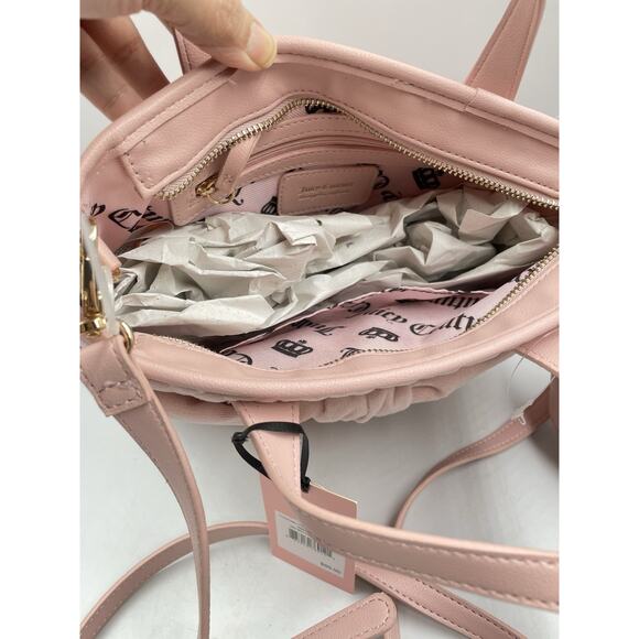 NWT Juicy Couture Pink Diamond Tied With A Bow Mini Tote Light Pink Handbag 🎀 - Picture 11 of 13